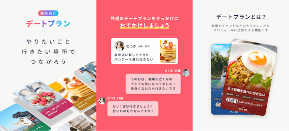 タップルのデートプランの説明